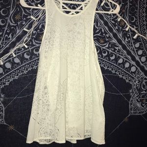 Beautiful white lace tank top blouse